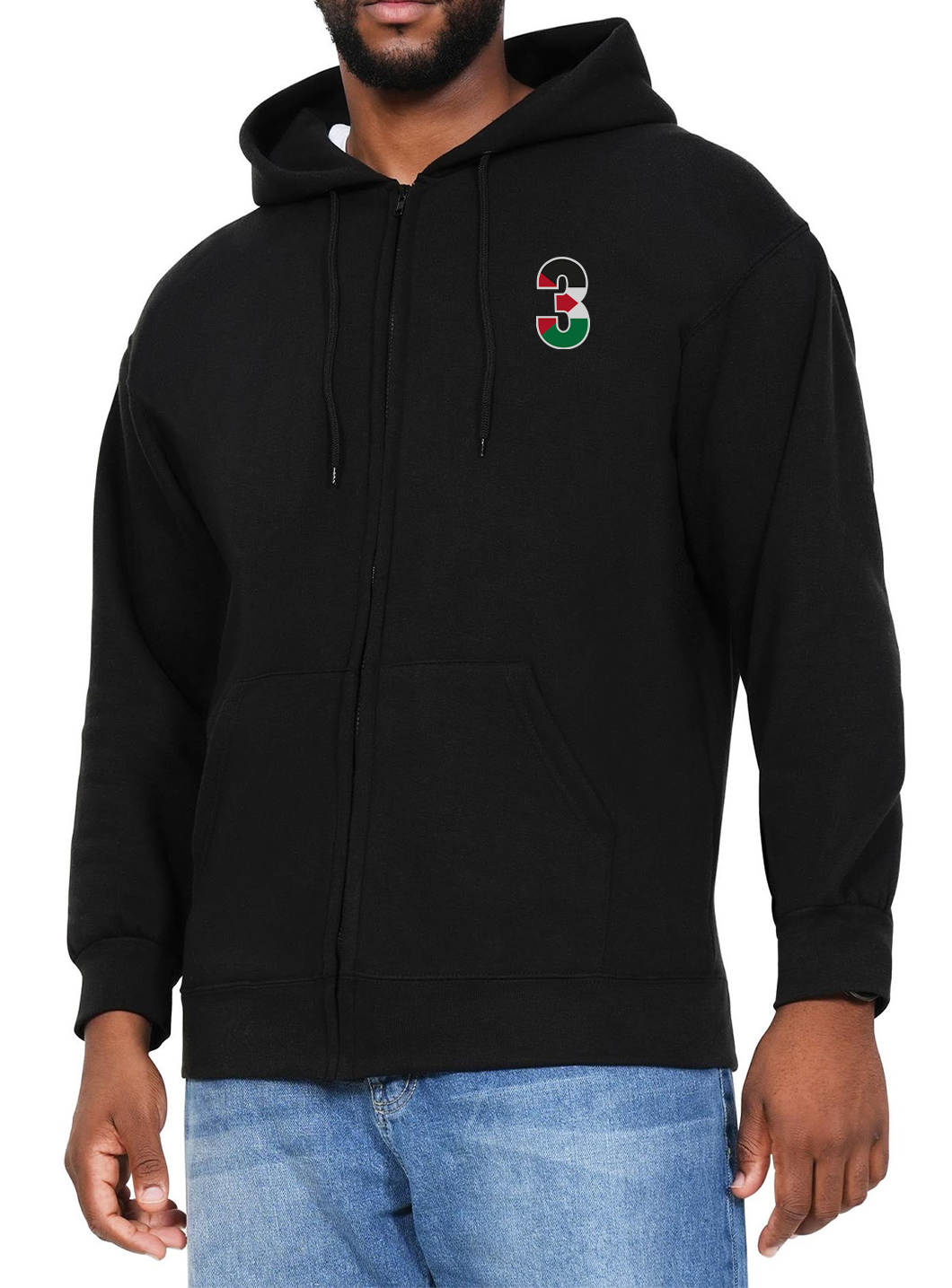 Classic Black Zip Hoodie S to 3XL CODE: CBZH-300