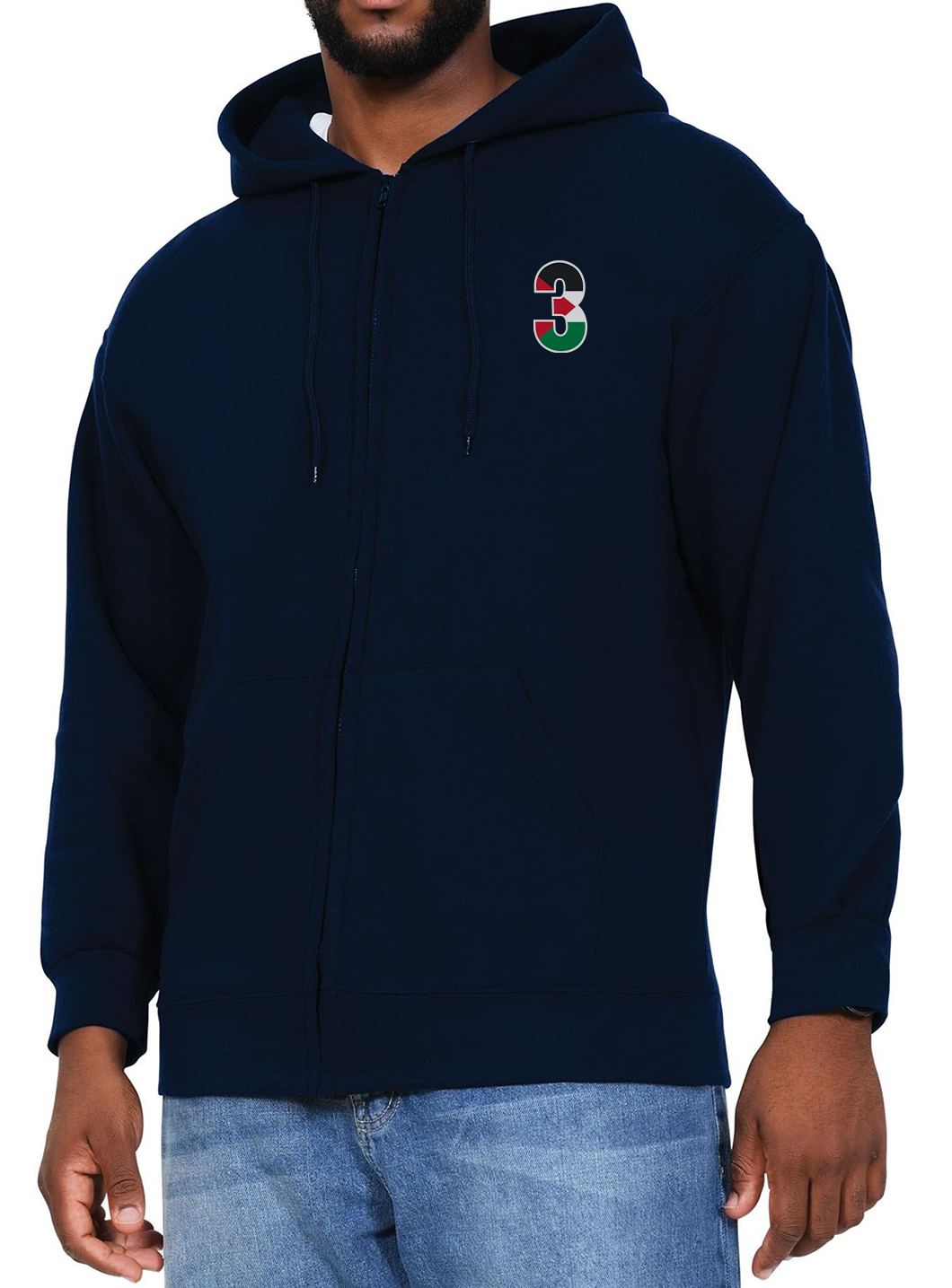 Classic  Zip Hoodie Navy S to 3XL Code: CNZH-300