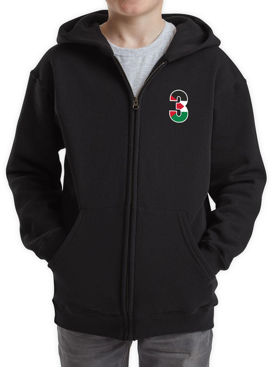 Kids Classic Zip Hoodie Black 5-6yrs to 14-15yrs Code: KCZHB-280