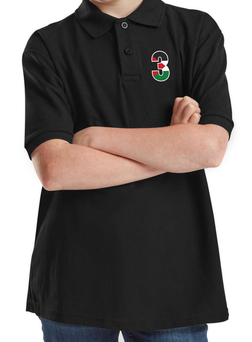 Kids  Classic Polycotton Polo Black 3yrs -15yrs Code: KCPPB-180