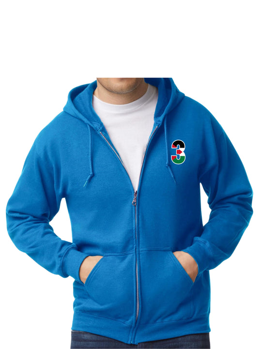 Heavyweight Full Zip Hoodie Royal S-5XL Code: HFZHR-280