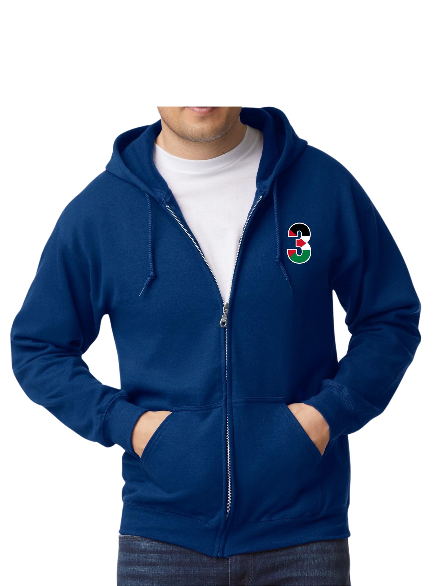 Heavyweight Full Zip Hoodie Navy S-5XL Code: HFZHN-280