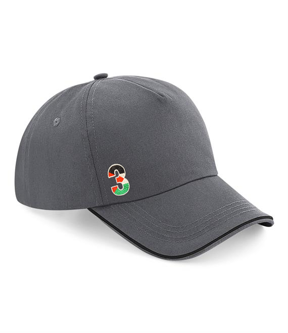 Piped 5-Panel Performance Cap Graphite Grey/Black Code: P5PCGB-01